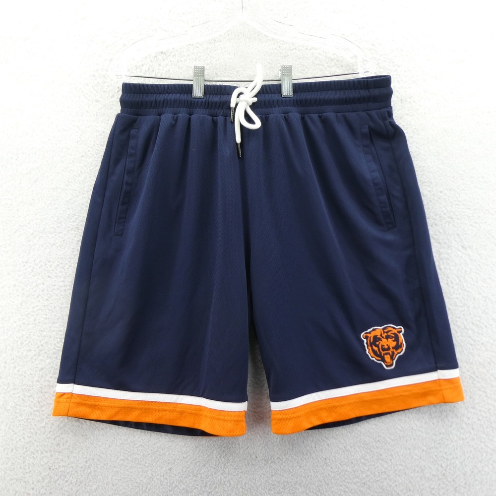 Starter Chicago Bears Shorts Mens Large NFL Football Navy‎ Blue Mesh Athletic